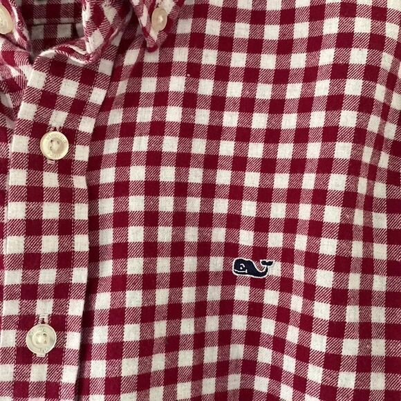 Vineyard Vines Gingham‎ Check Button Down Long sleeve Size Extra Large (18) - Picture 4 of 8